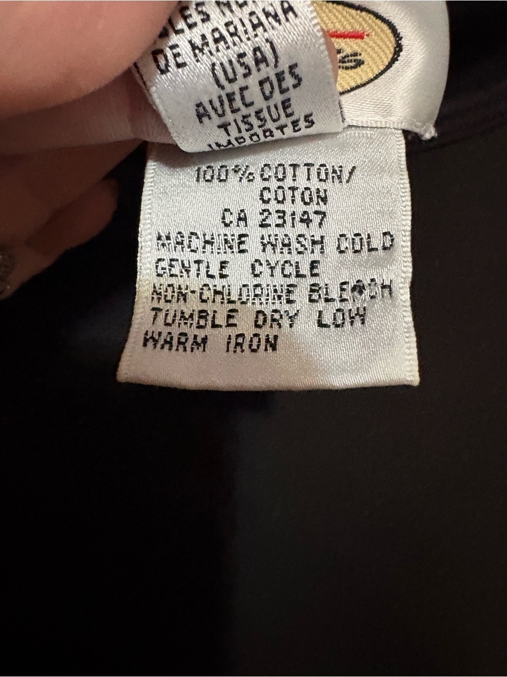 Talbots Black Short Sleeve Crewneck Tee - Picture 4 of 4